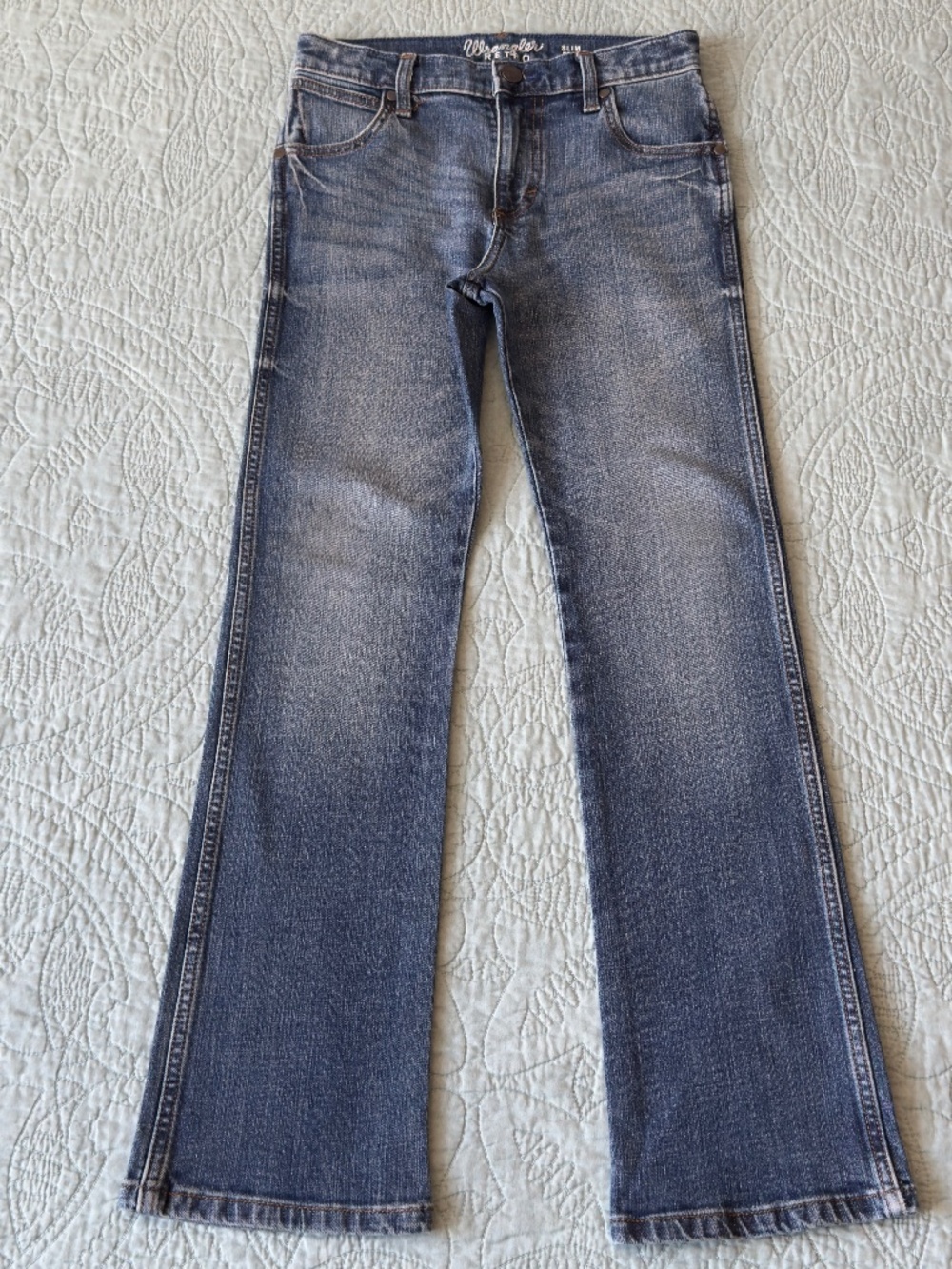 WRANGLER retro boys slim cut boot adjustable waistband size 12R